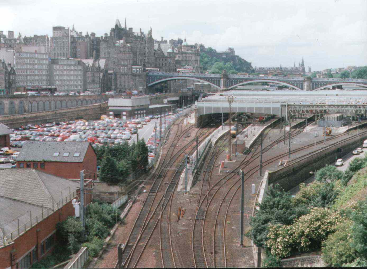 Edinburgh, Scotland, railway.