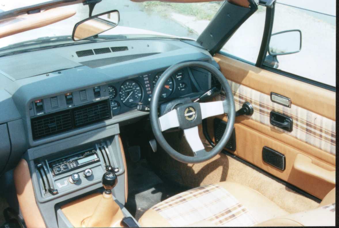 The TR7 DHC interior view.